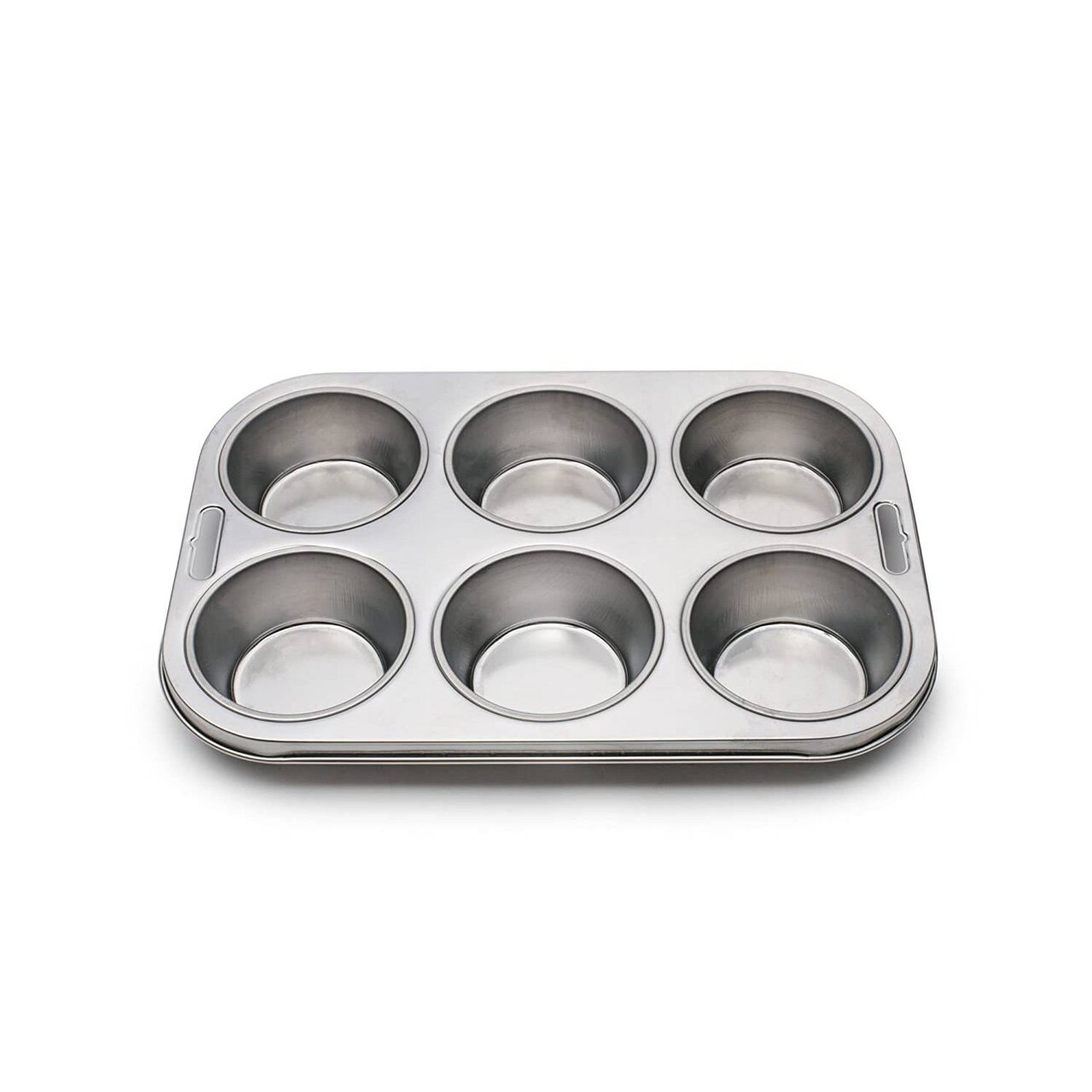 Fox Run 4867 Muffin Cupcake Bakeware Pan Stainless Steel 6 Cup
